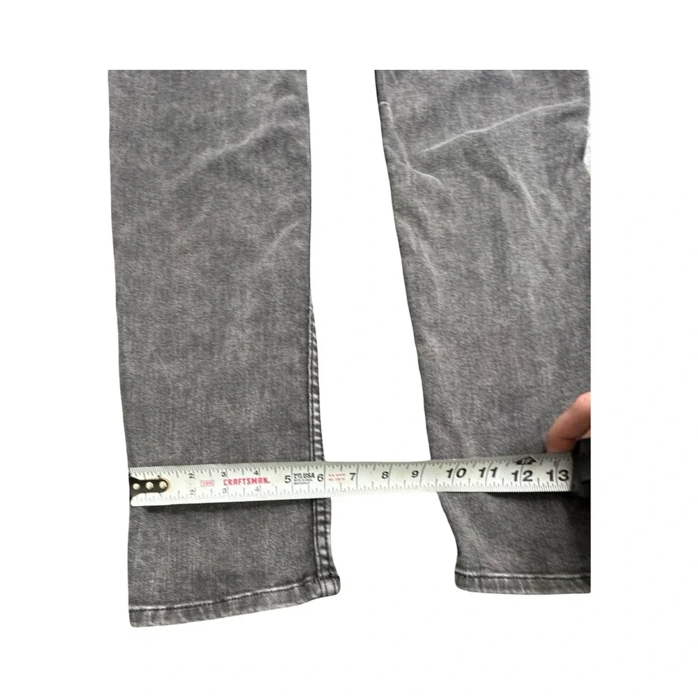 Levi's Jeans Boys 16 Reg Grey 502 Regular Taper Acid Wash Adjustable Waist Denim